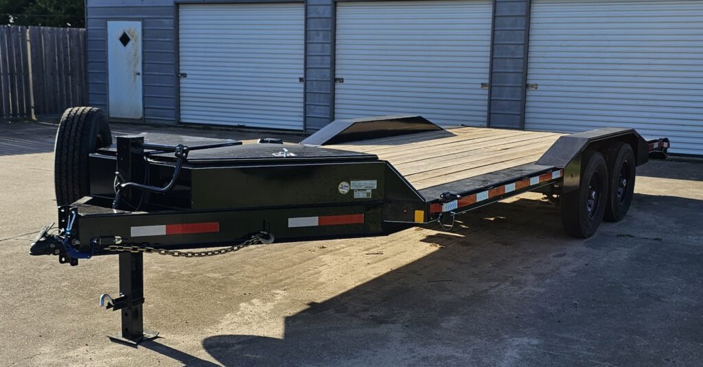 20-foot drive-over-fender car hauler trailer for rent in Baytown, Texas